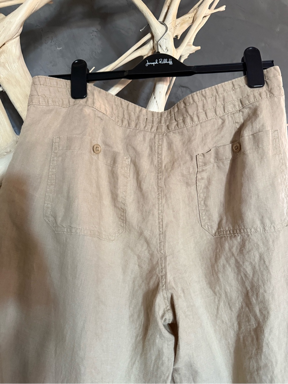 Ralph Lauren Relaxed Drawstring Wide-Leg Pants - Tan - Picture 6 of 8